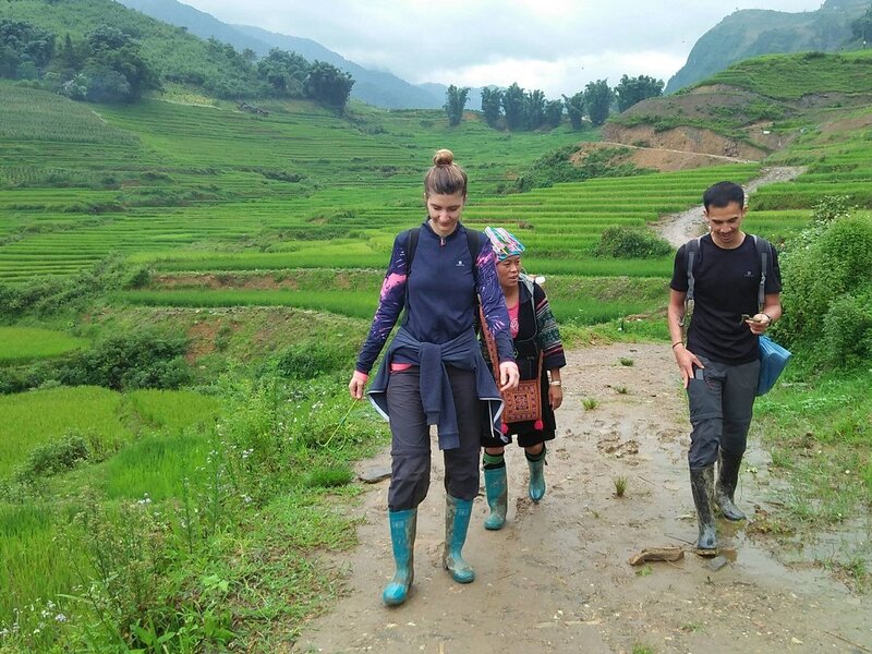 senderismo por los campos en terrazas de sapa 2