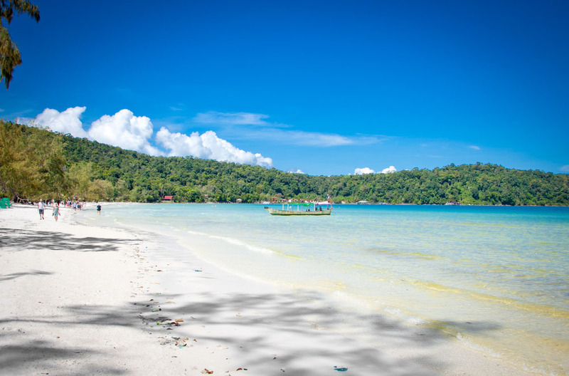 playa koh thmei en el parque nacional ream